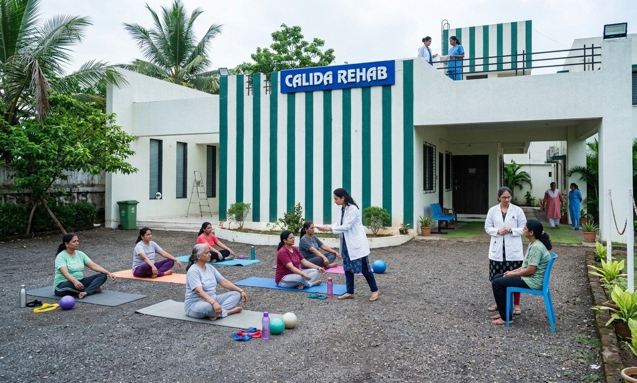 Women-only therapy session at Calida Rehab, a ladies rehabilitation centre in Mumbai